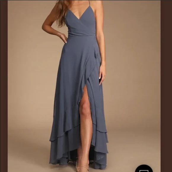 Lulus | Dresses | Lulus Luxurious Love Lace Up Blue Bridesmaid Dress |  Poshmark